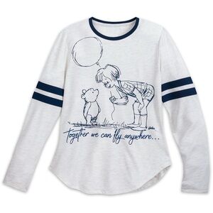 Disney Winnie the Pooh Long Sleeve Tee - White and Navy